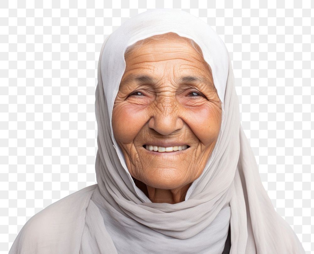 PNG  Portrait smile face retirement. AI generated Image by rawpixel.