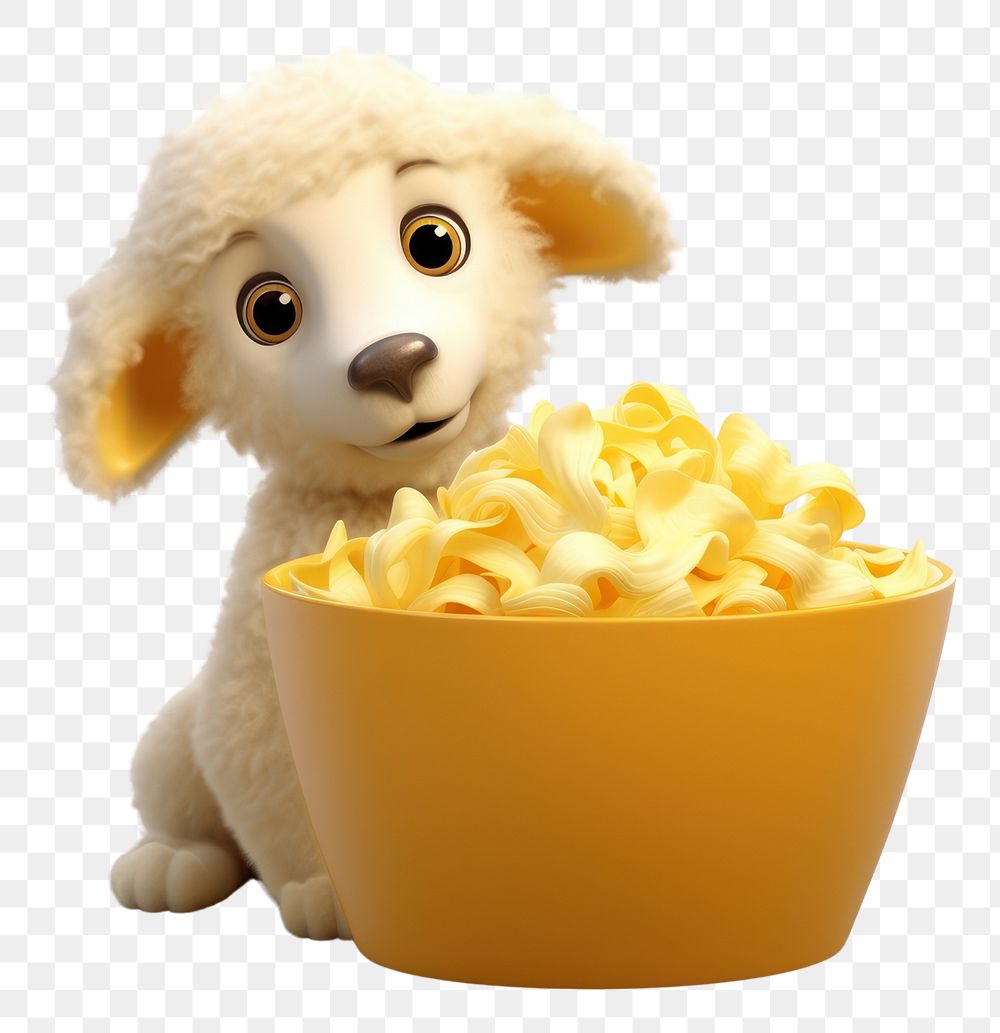 PNG  Sheep popcorn food carnivora. AI generated Image by rawpixel.