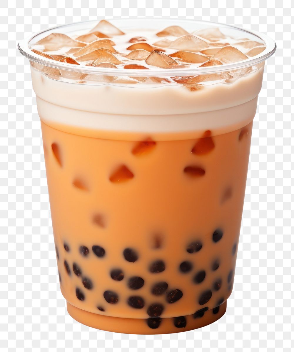 PNG Boba tea photo drink cup white background