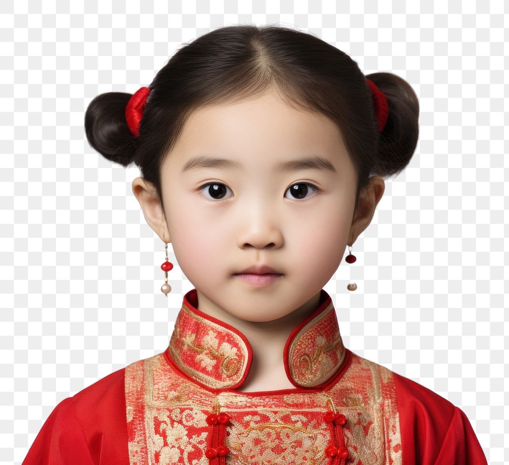PNG Chinese little girl photograph portrait fashion photography. AI generated Image by rawpixel.