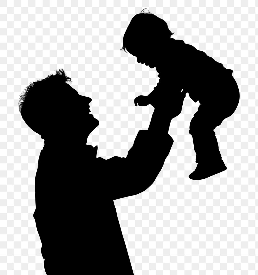 PNG  Happy dad baby backlighting silhouette