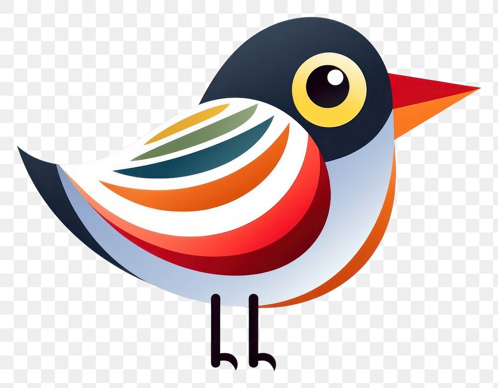 PNG Cute abstract bird vector animal nature beak. AI generated Image by rawpixel.