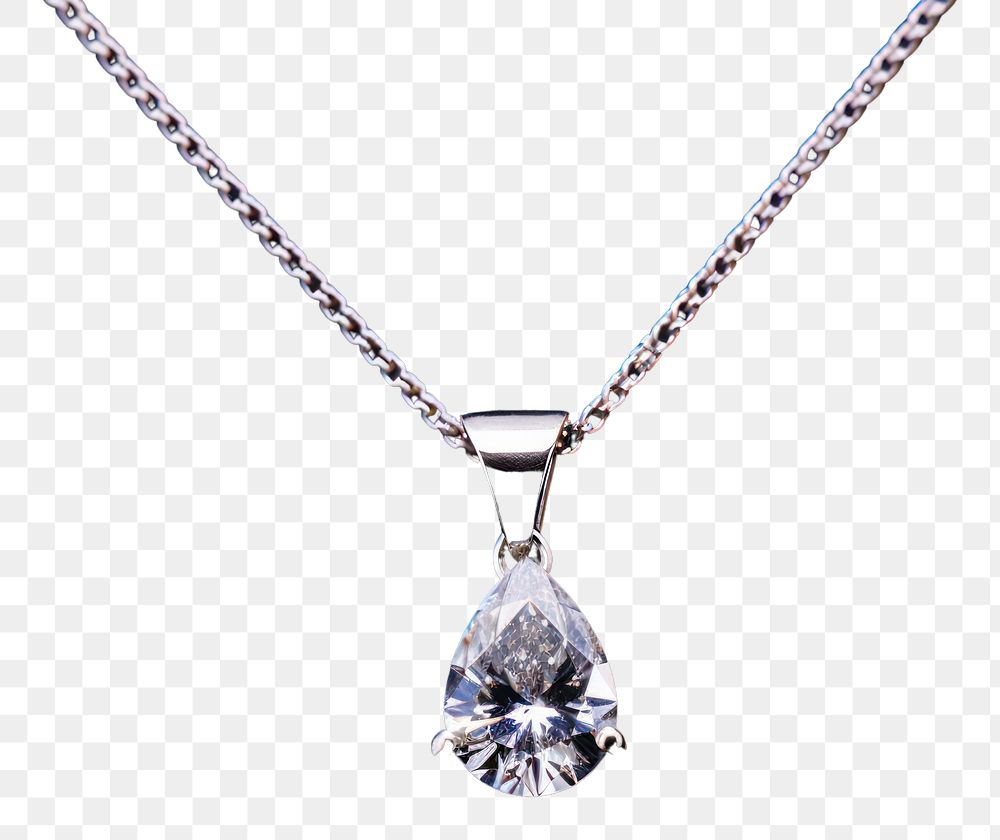 PNG Diamond necklace minimalistic style gemstone jewelry pendant. AI generated Image by rawpixel.