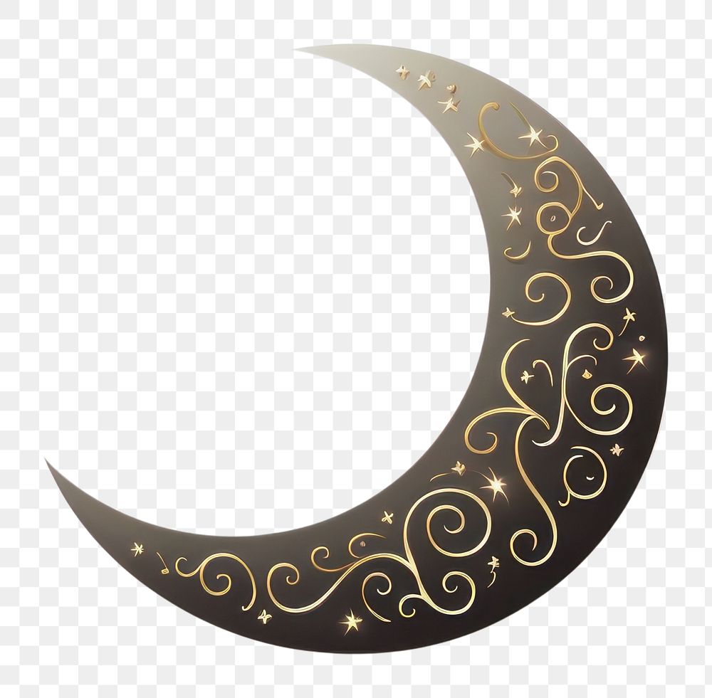PNG Eid murabak moon design nature white background calligraphy. AI generated Image by rawpixel.