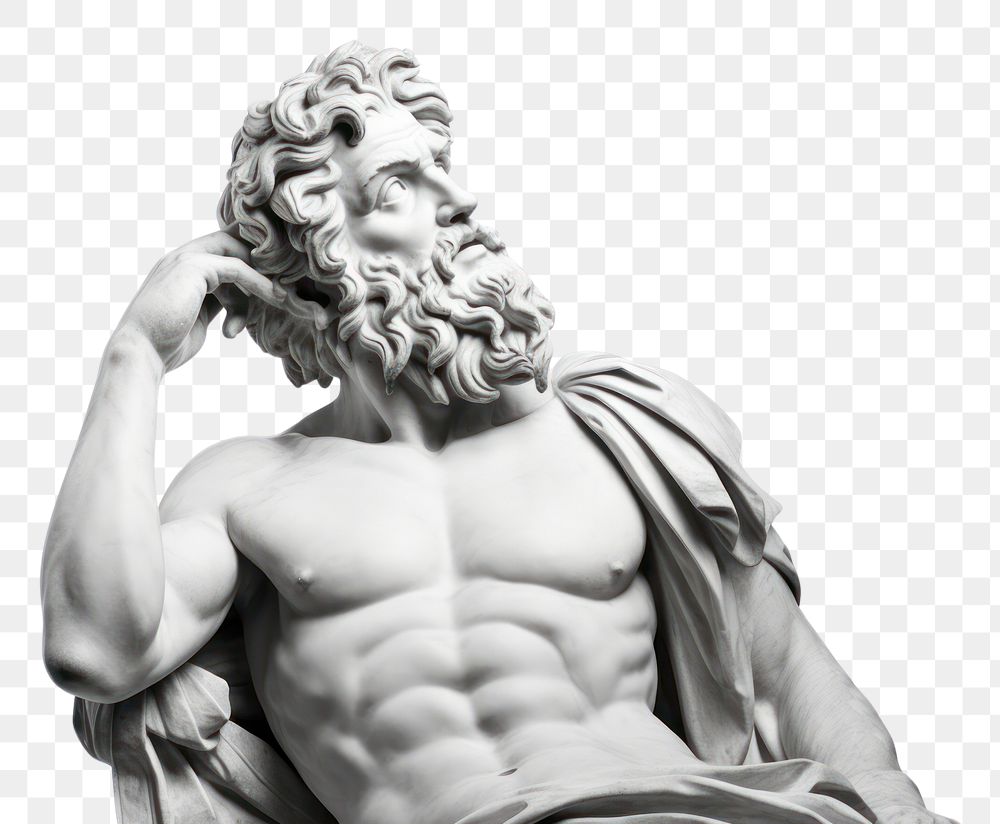 PNG Greek sculpture statue art white background