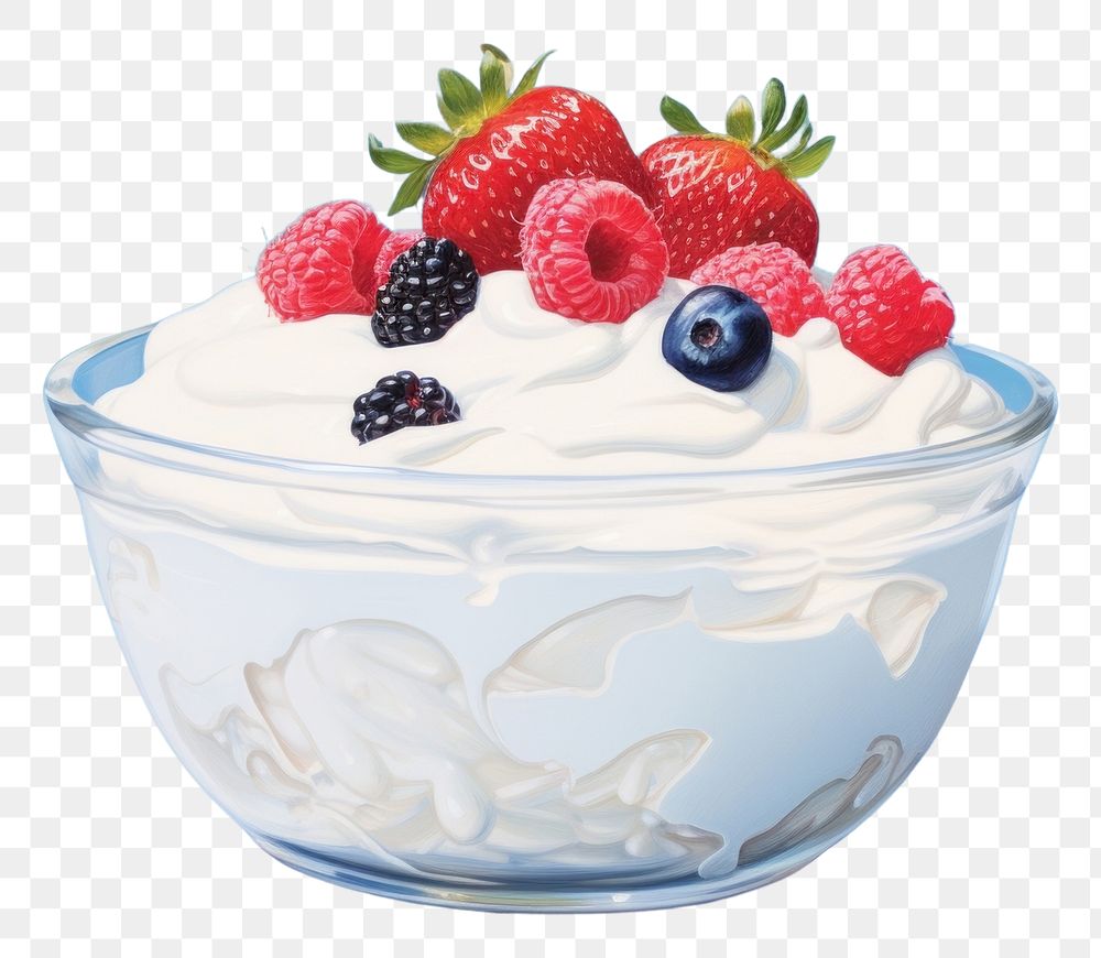PNG Yogurt bowl dessert berry fruit. AI generated Image by rawpixel.