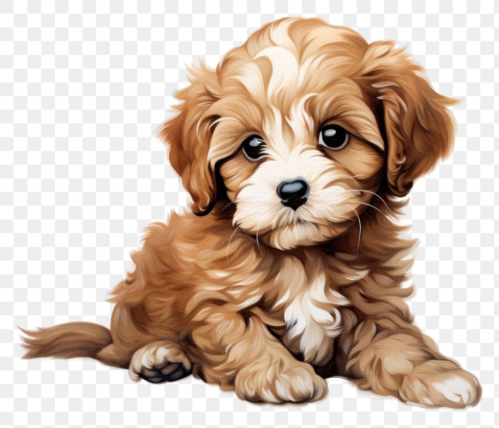 PNG Illustration of a puppy mammal animal dog. AI generated Image by rawpixel.