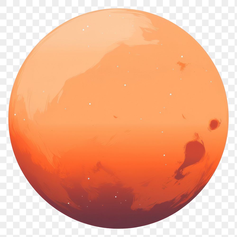 PNG  Mars sphere space white background. AI generated Image by rawpixel.