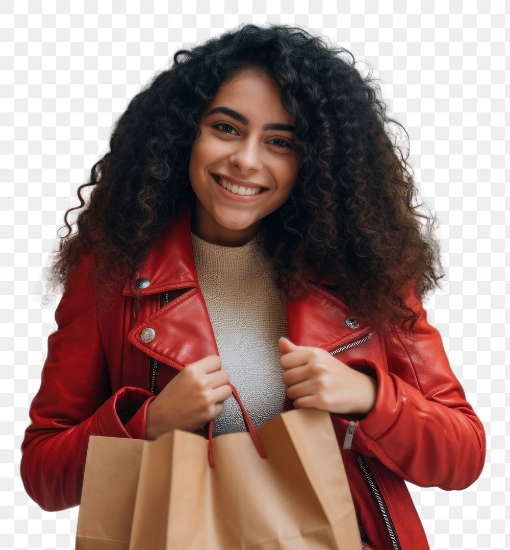 PNG Happy chubby latina in shopping mall holding smile adult. AI generated Image by rawpixel.