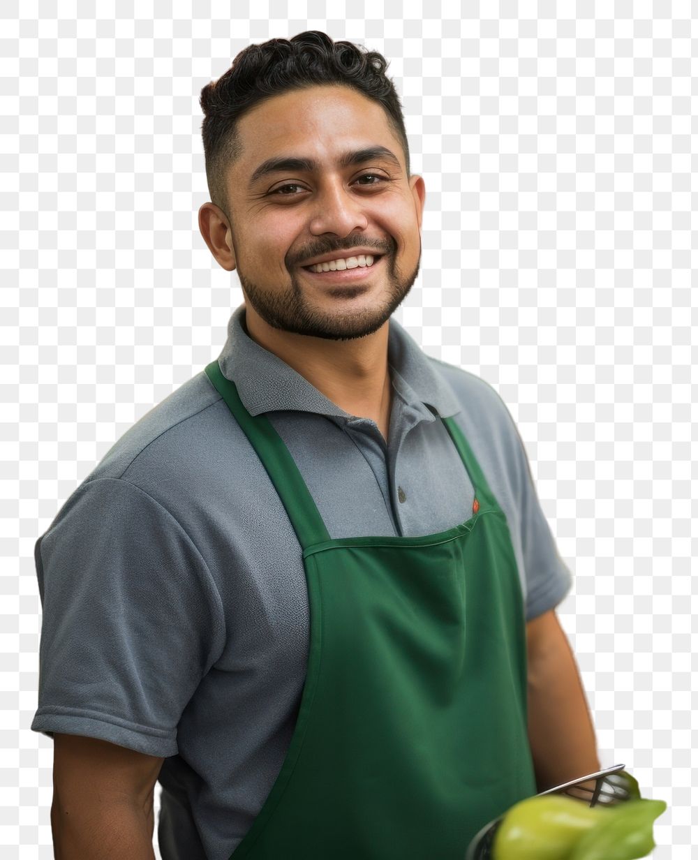 PNG Smiling latino cashier in supermarket adult entrepreneur consumerism. AI generated Image by rawpixel.