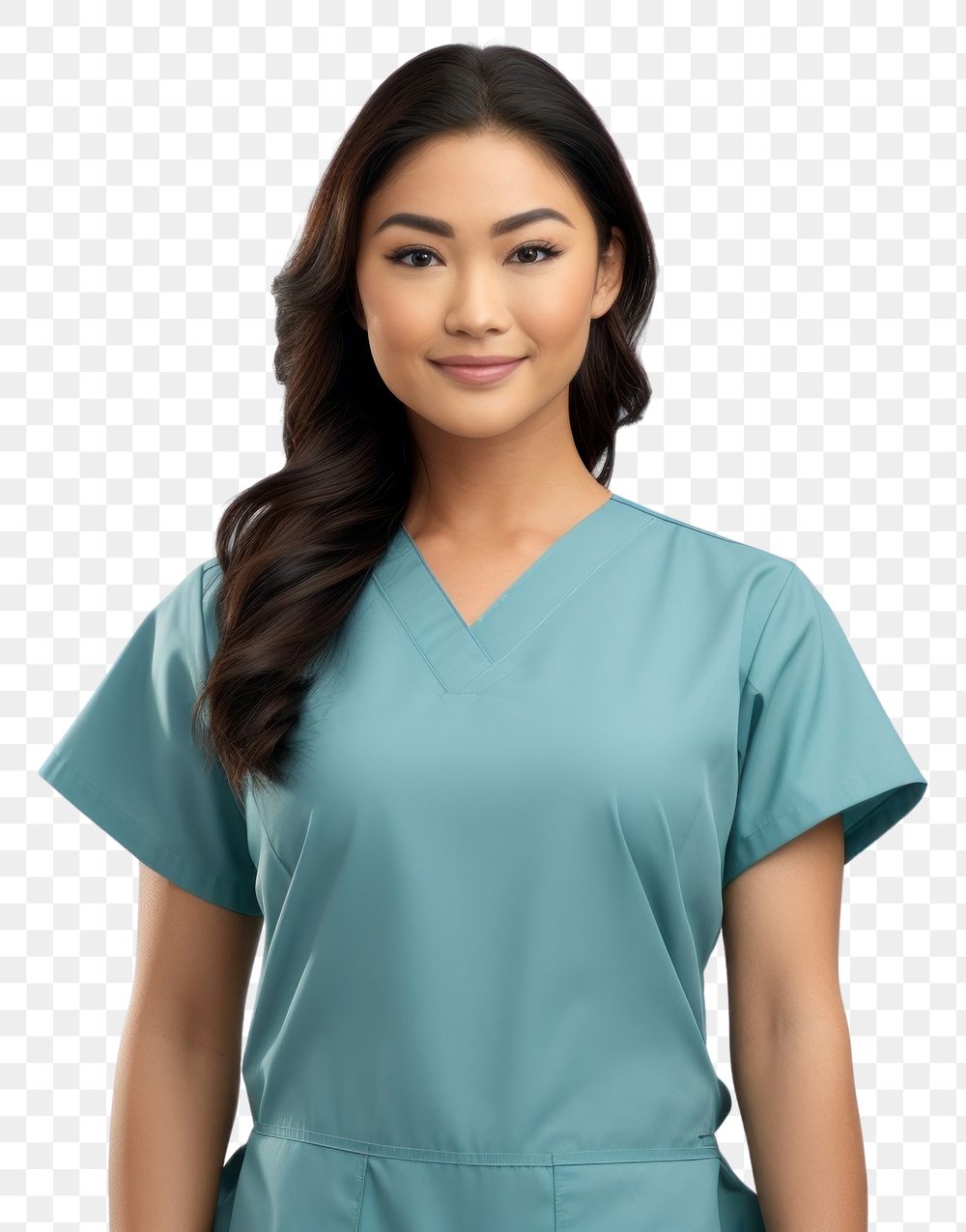 PNG  Female nurse t-shirt adult white background. AI generated Image by rawpixel.