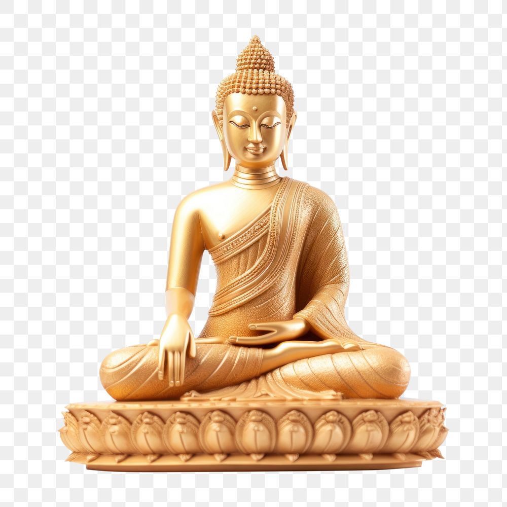 PNG  Buddha representation spirituality cross-legged. AI generated Image by rawpixel.