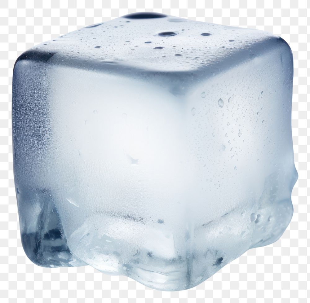 PNG  Ice cube white refreshment freezing. AI generated Image by rawpixel.