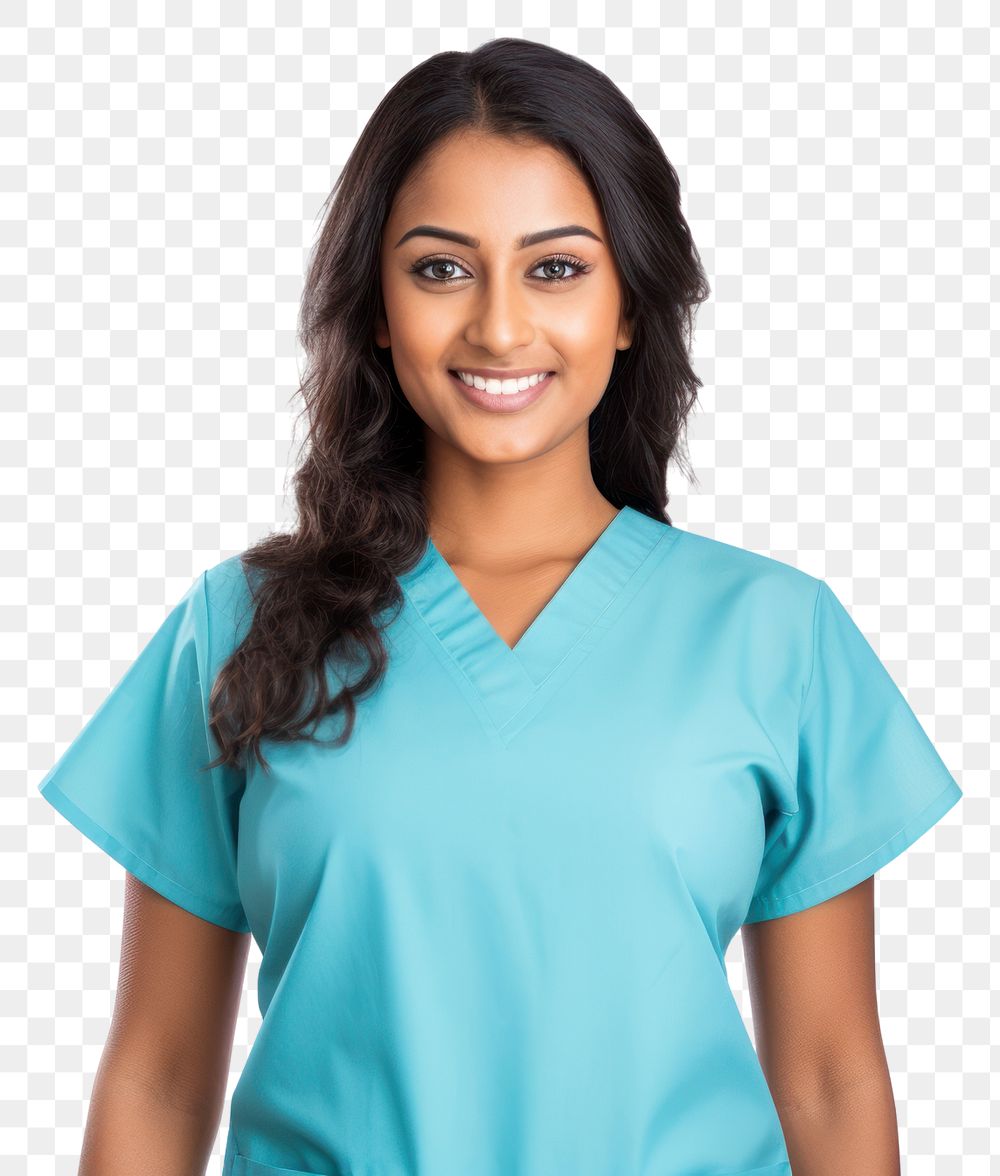 PNG  Female nurse t-shirt adult white background