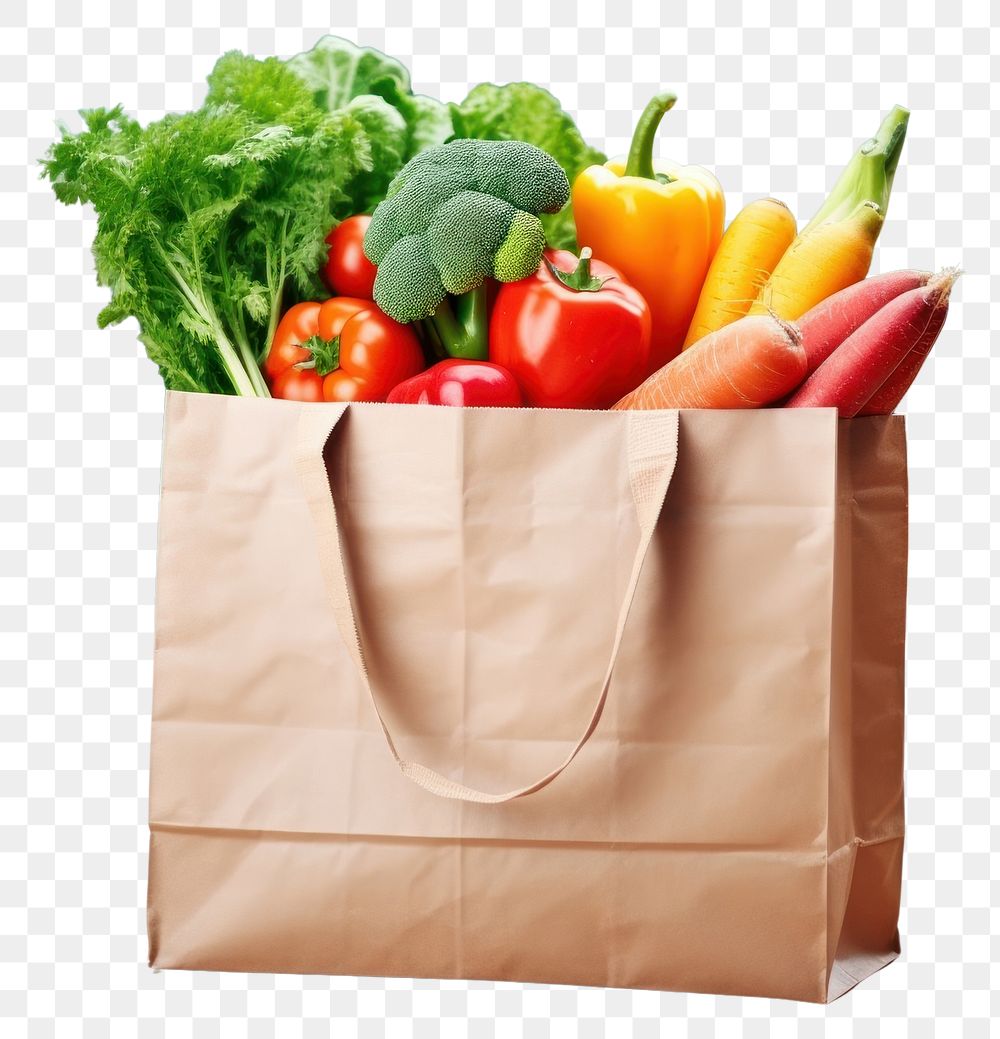 PNG Paper grocery shopping bag consumerism vegetable groceries. AI generated Image by rawpixel.