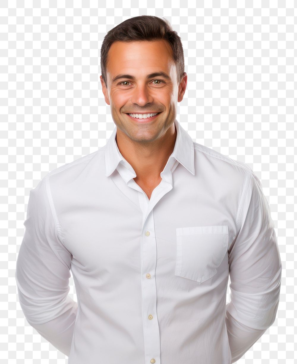 PNG Man armcrossed portrait smiling sleeve. AI generated Image by rawpixel.