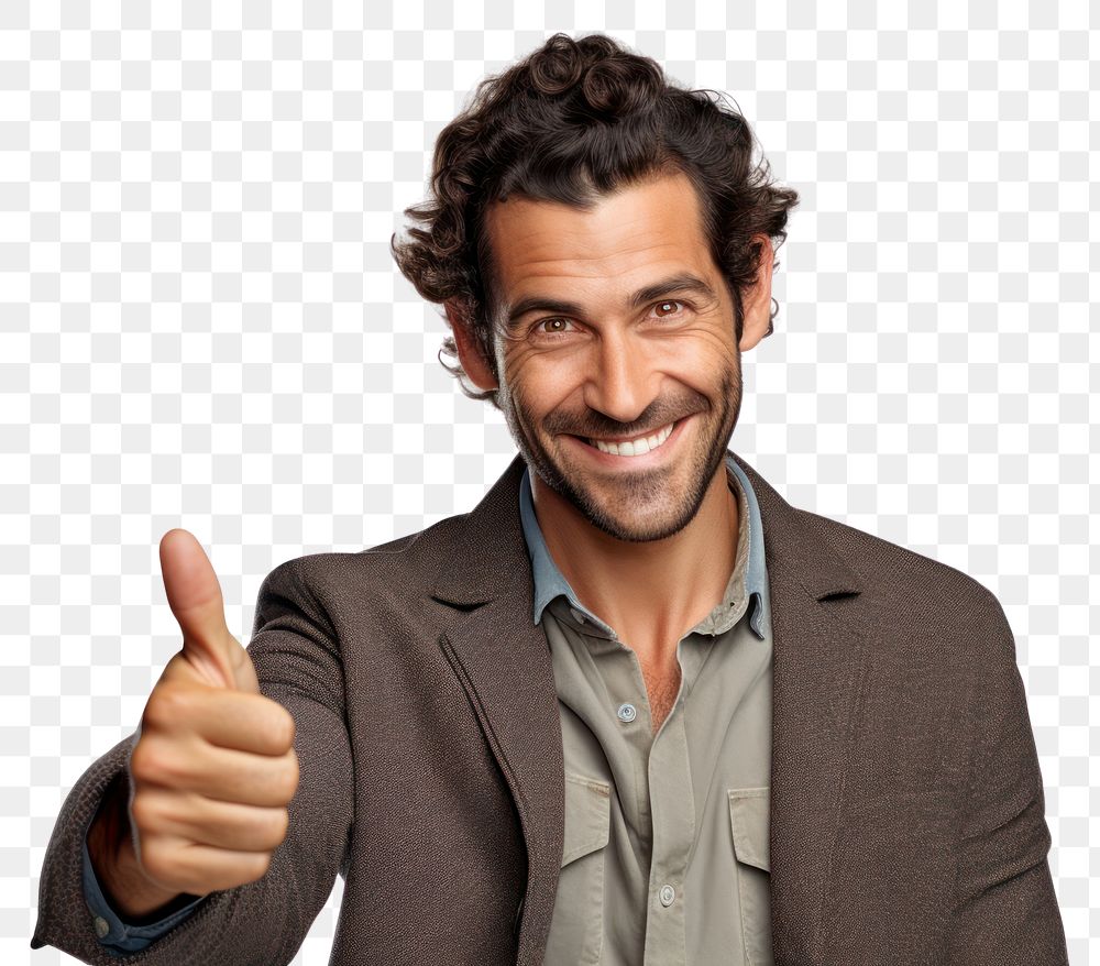 PNG  Smiling man pointing finger smile. AI generated Image by rawpixel.