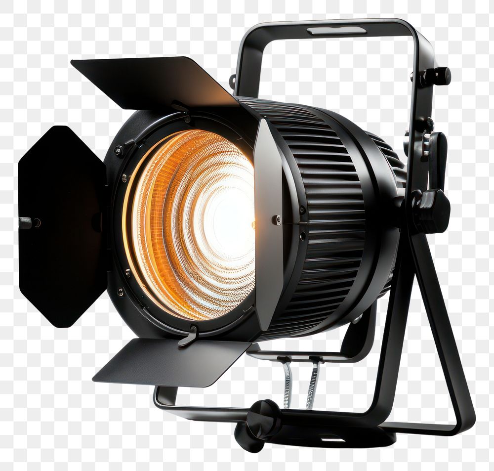 PNG Studio led spot light lighting camera white background. AI generated Image by rawpixel.