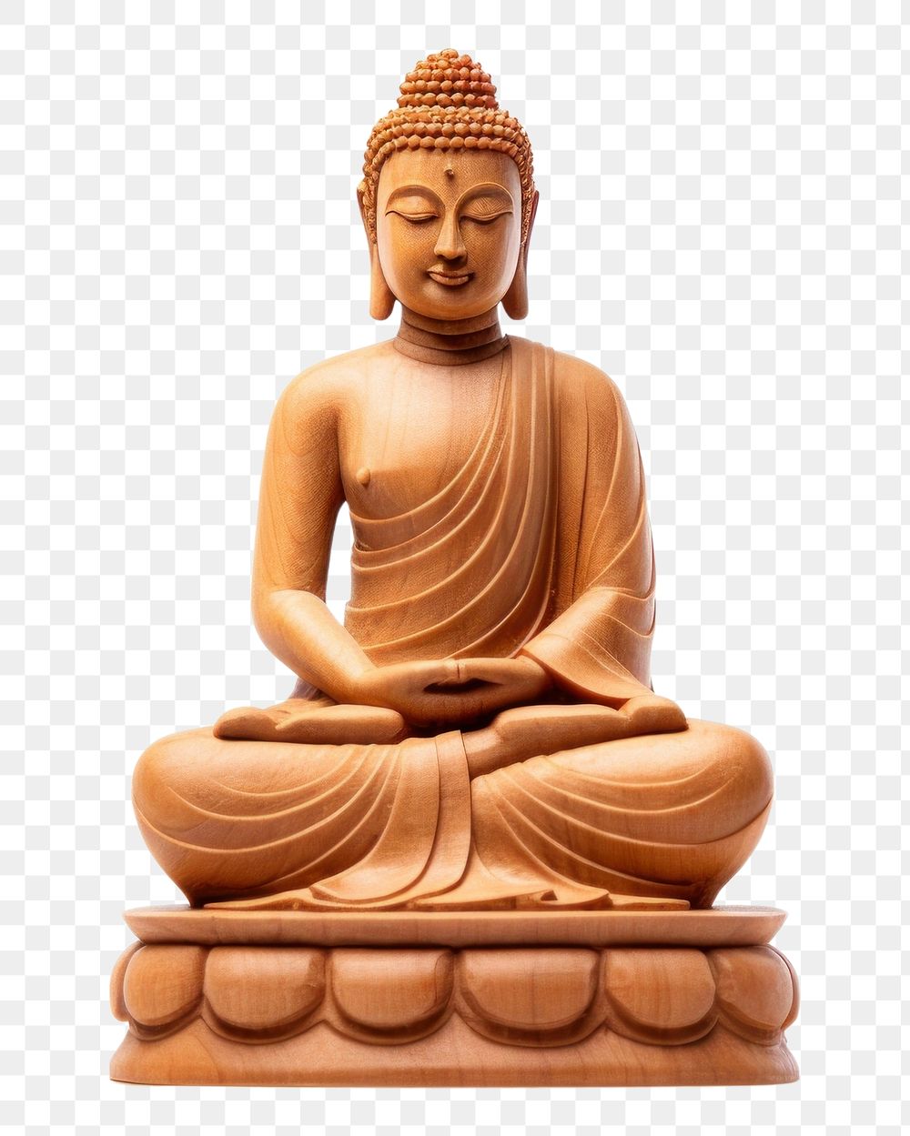 PNG A buddha statue white background representation spirituality. AI generated Image by rawpixel.