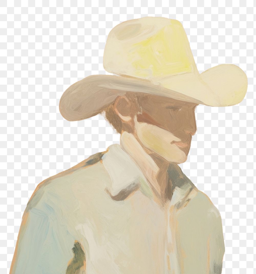 PNG  Cowboy painting art creativity. AI generated Image by rawpixel.