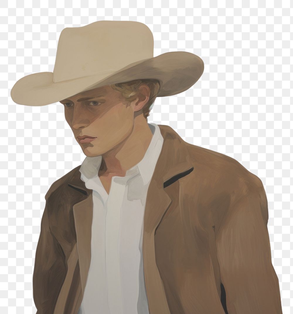PNG  Cowboy painting adult art. AI generated Image by rawpixel.