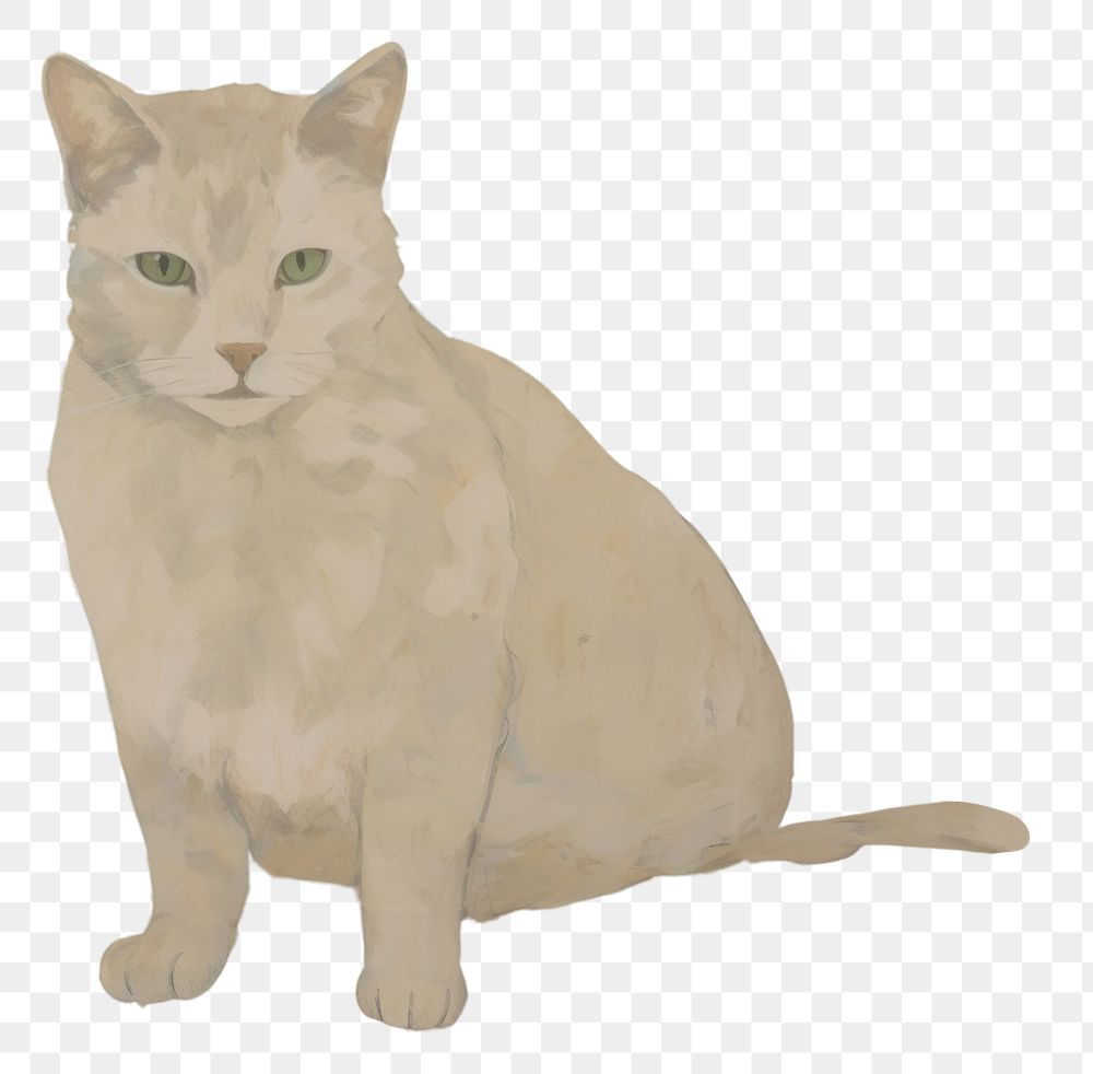 PNG  Cat painting art animal. AI generated Image by rawpixel.