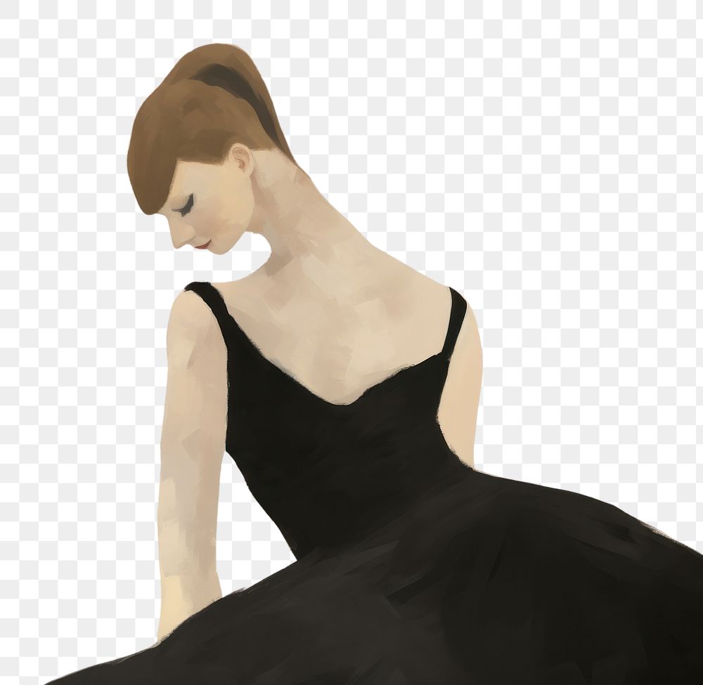 PNG  Black swan painting adult art. AI generated Image by rawpixel.