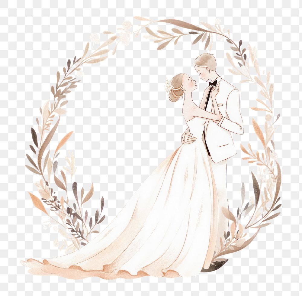 PNG Bride and groom wedding | Free PNG - rawpixel