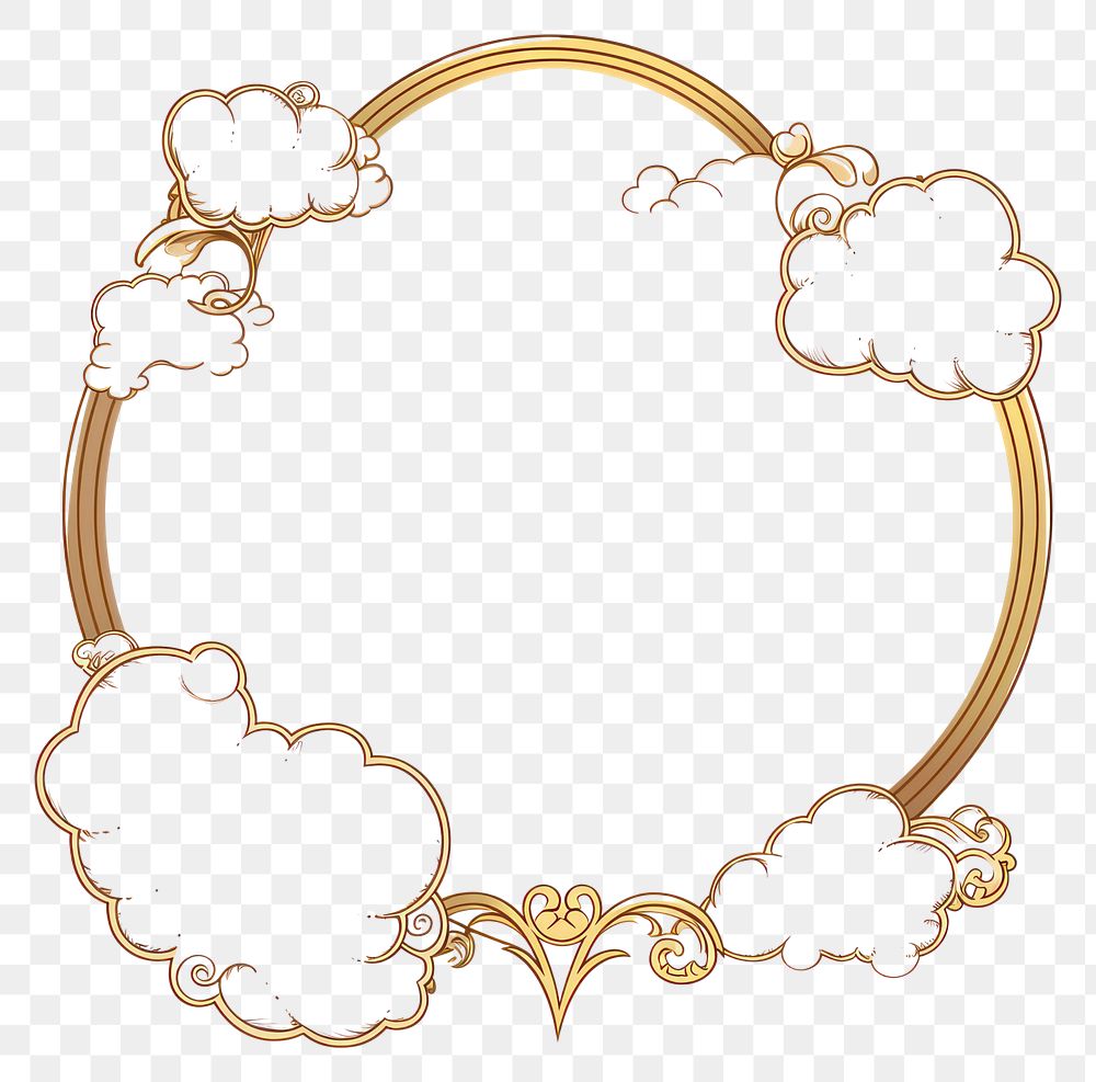 PNG Cloud jewelry gold accessories. AI generated Image by rawpixel.