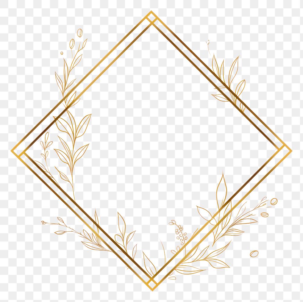 PNG Diamond pattern frame gold. AI generated Image by rawpixel.