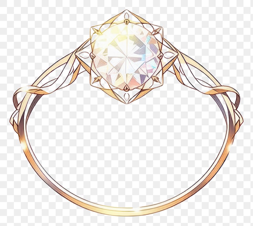 PNG Diamond ring gemstone jewelry gold. AI generated Image by rawpixel.