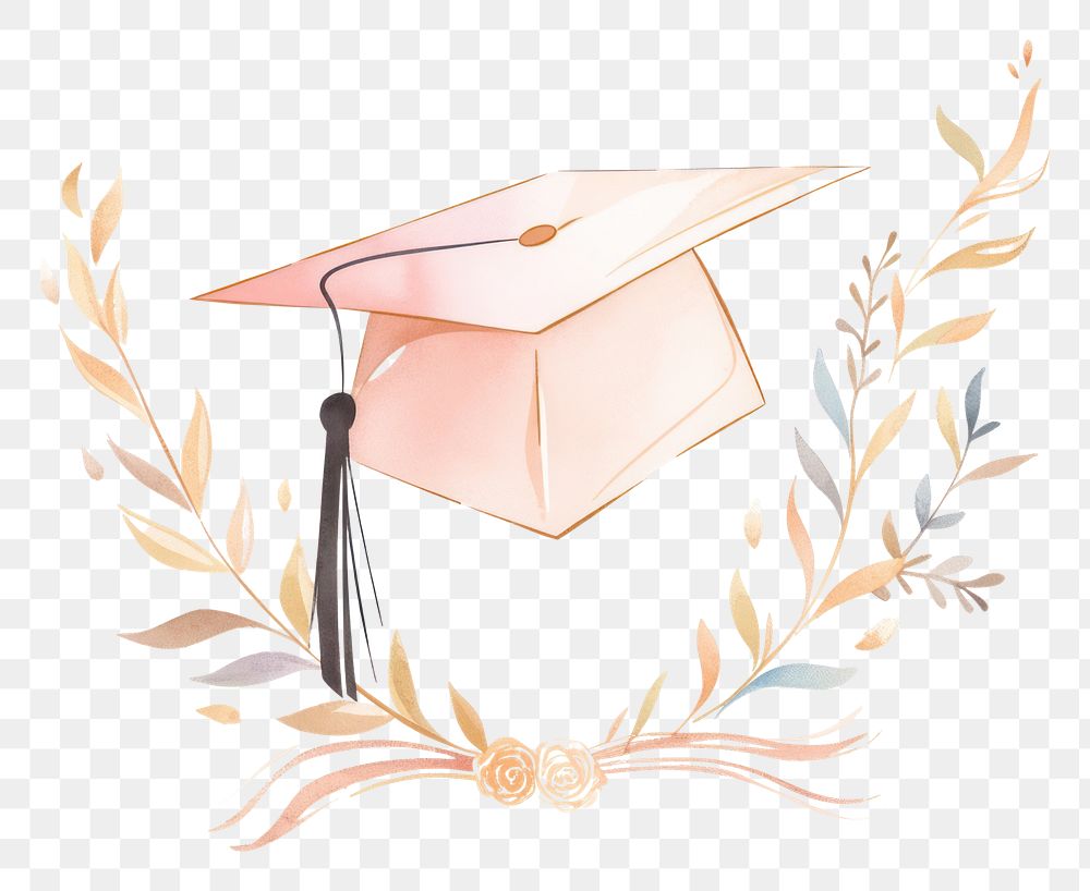 PNG Graduation hat drawing sketch text. AI generated Image by rawpixel.