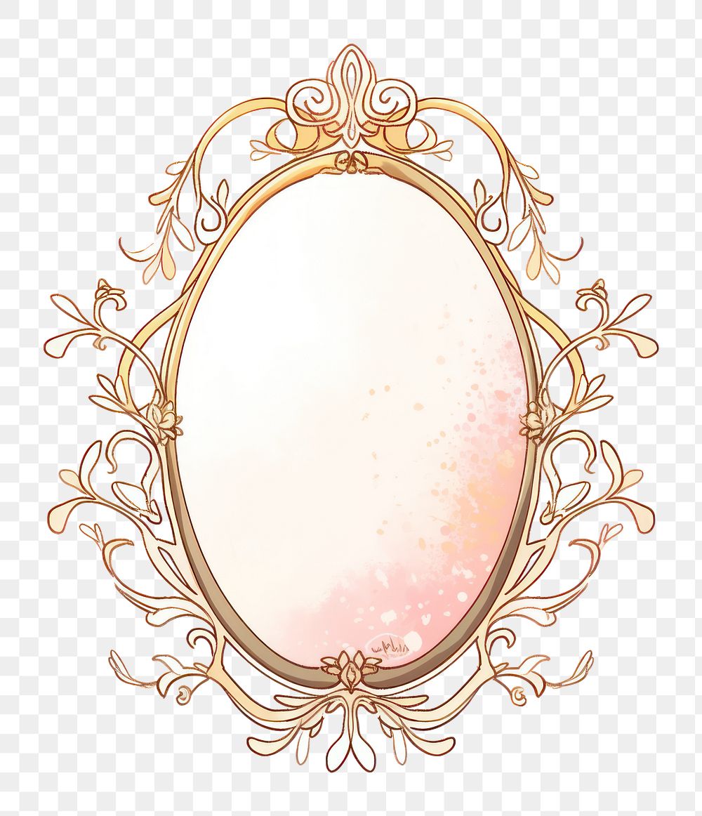 PNG Mirror gold white background photography. AI generated Image by rawpixel.