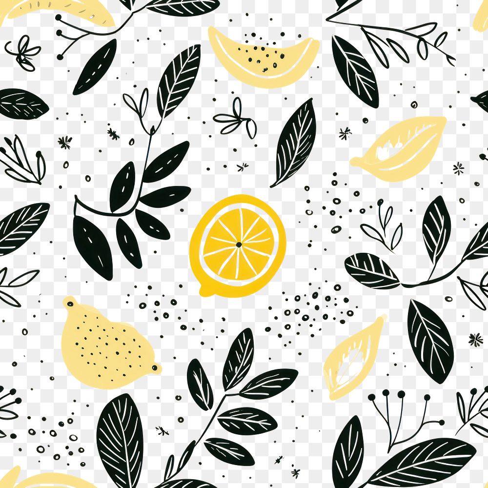 PNG Lemon pattern backgrounds fruit. AI generated Image by rawpixel.