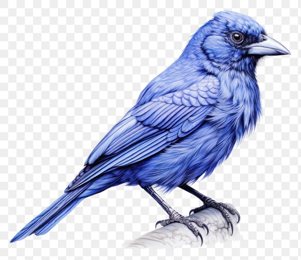 PNG Bird drawing animal blue. AI generated Image by rawpixel.