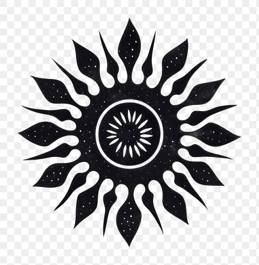 PNG Sun shape white logo. AI generated Image by rawpixel.