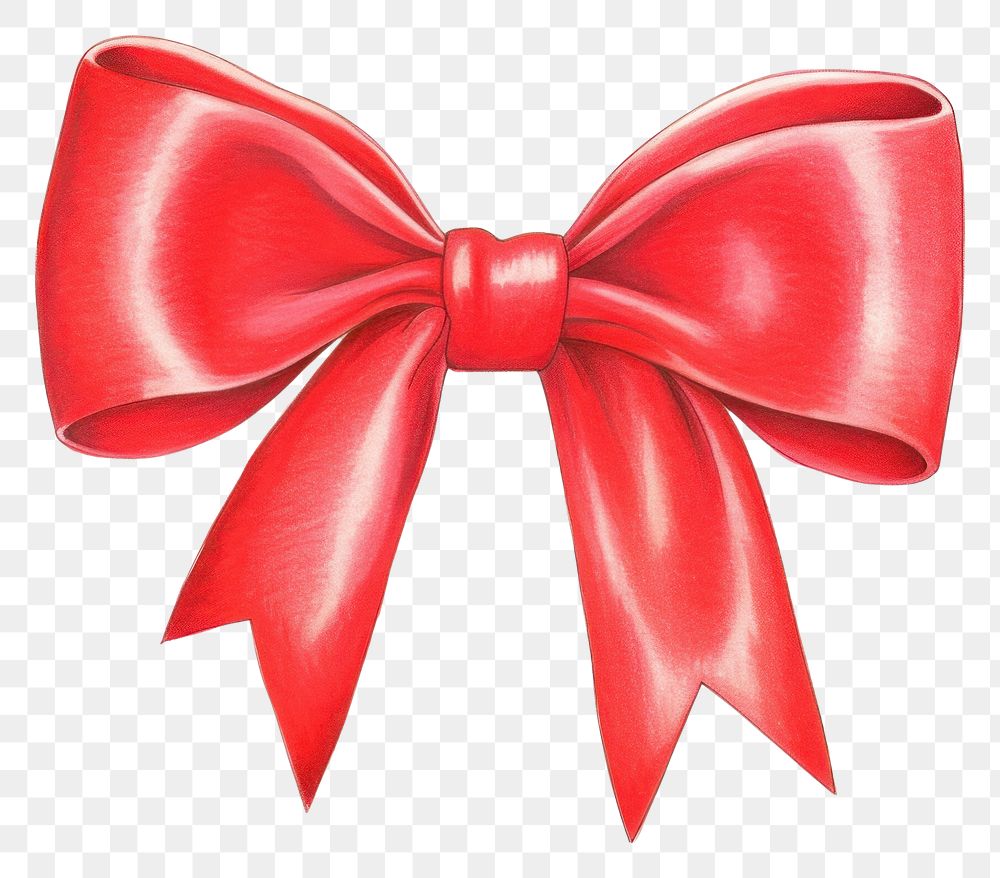 PNG Drawing paper bow red. AI generated Image by rawpixel.