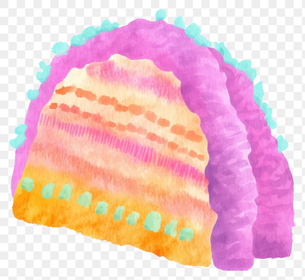 PNG Taco beanie art white background. AI generated Image by rawpixel.