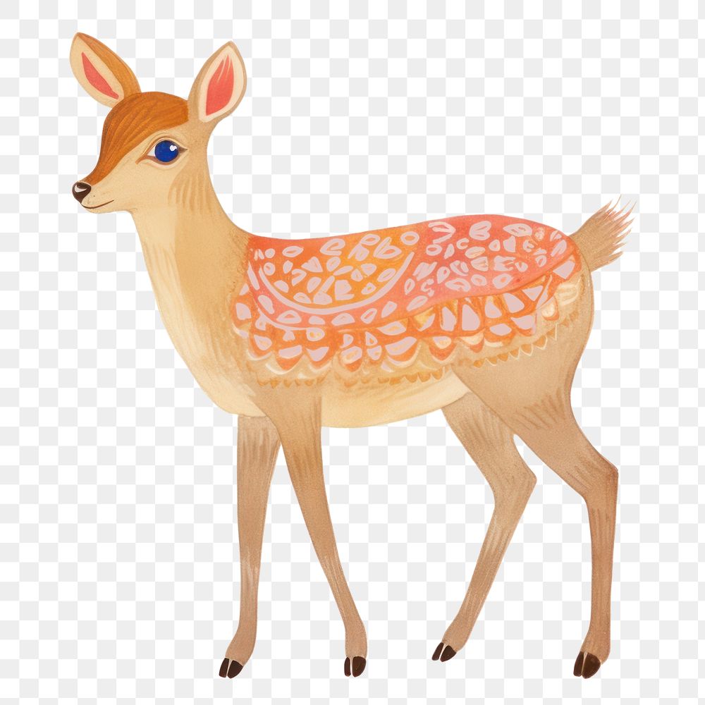 PNG Deer wildlife pattern animal. AI generated Image by rawpixel.