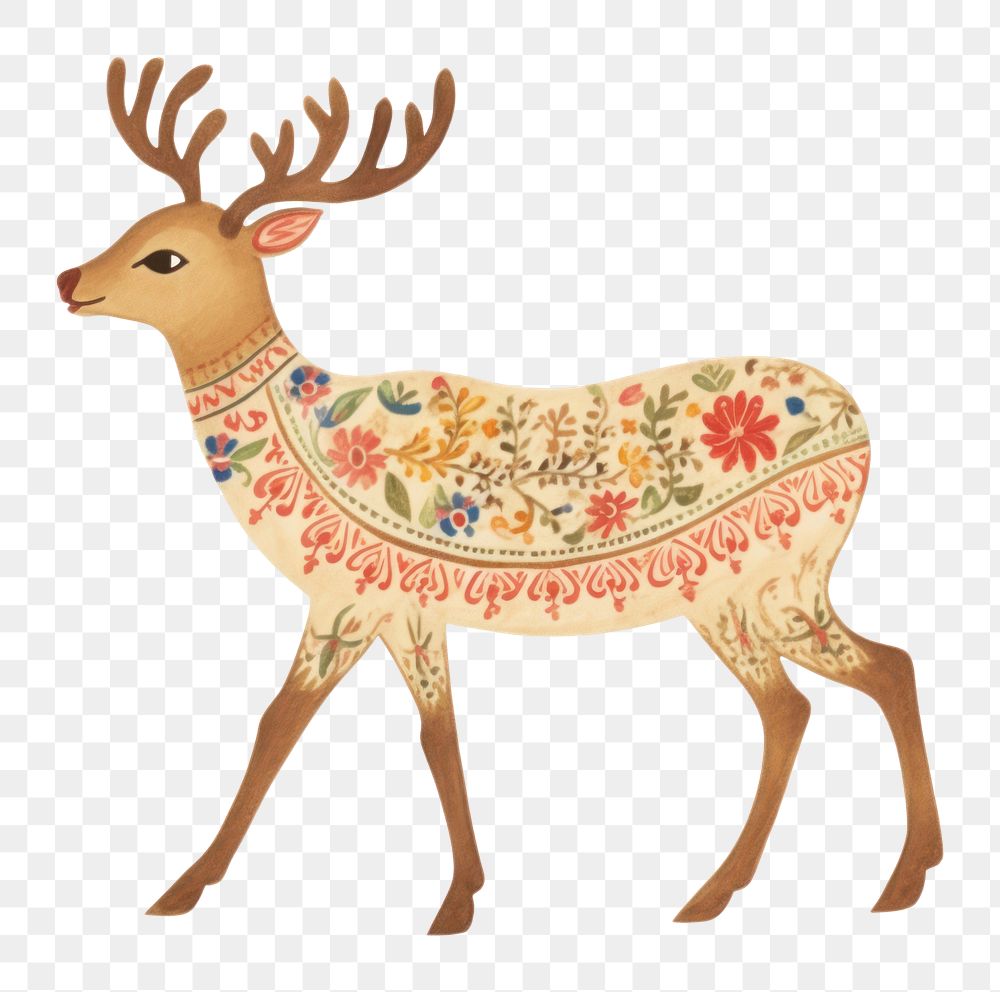 PNG Deer art animal mammal. AI generated Image by rawpixel.