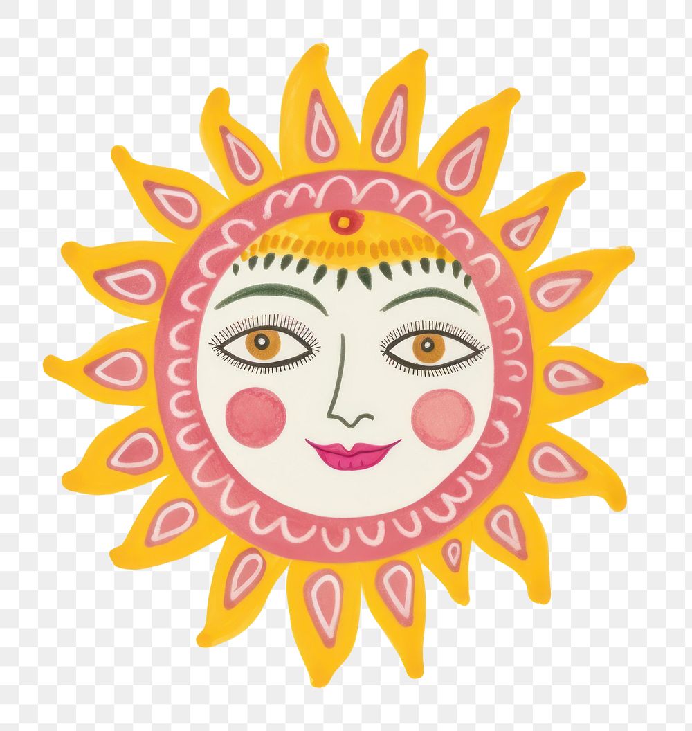PNG Sun craft art white background. AI generated Image by rawpixel.