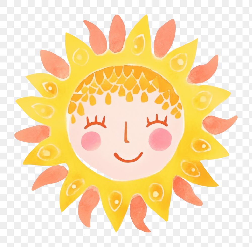 PNG Sun face anthropomorphic representation. AI generated Image by rawpixel.