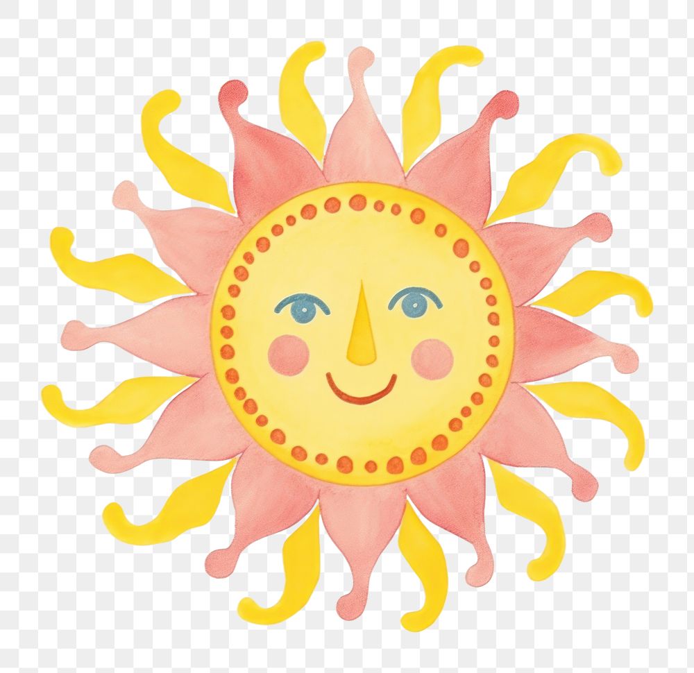 PNG Sun art white background representation. AI generated Image by rawpixel.