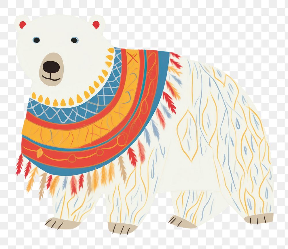 PNG Polar bear art mammal animal. AI generated Image by rawpixel.