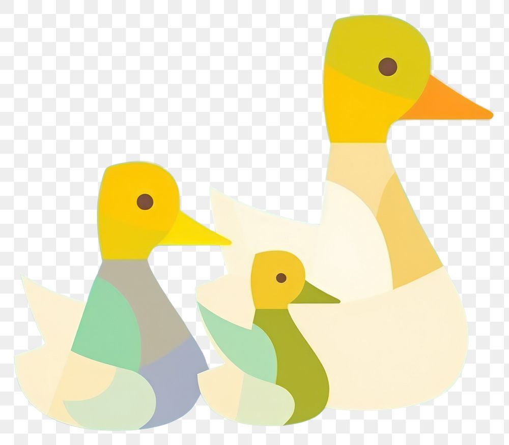 PNG  Abstract family of duck animal nature bird. AI generated Image by rawpixel.