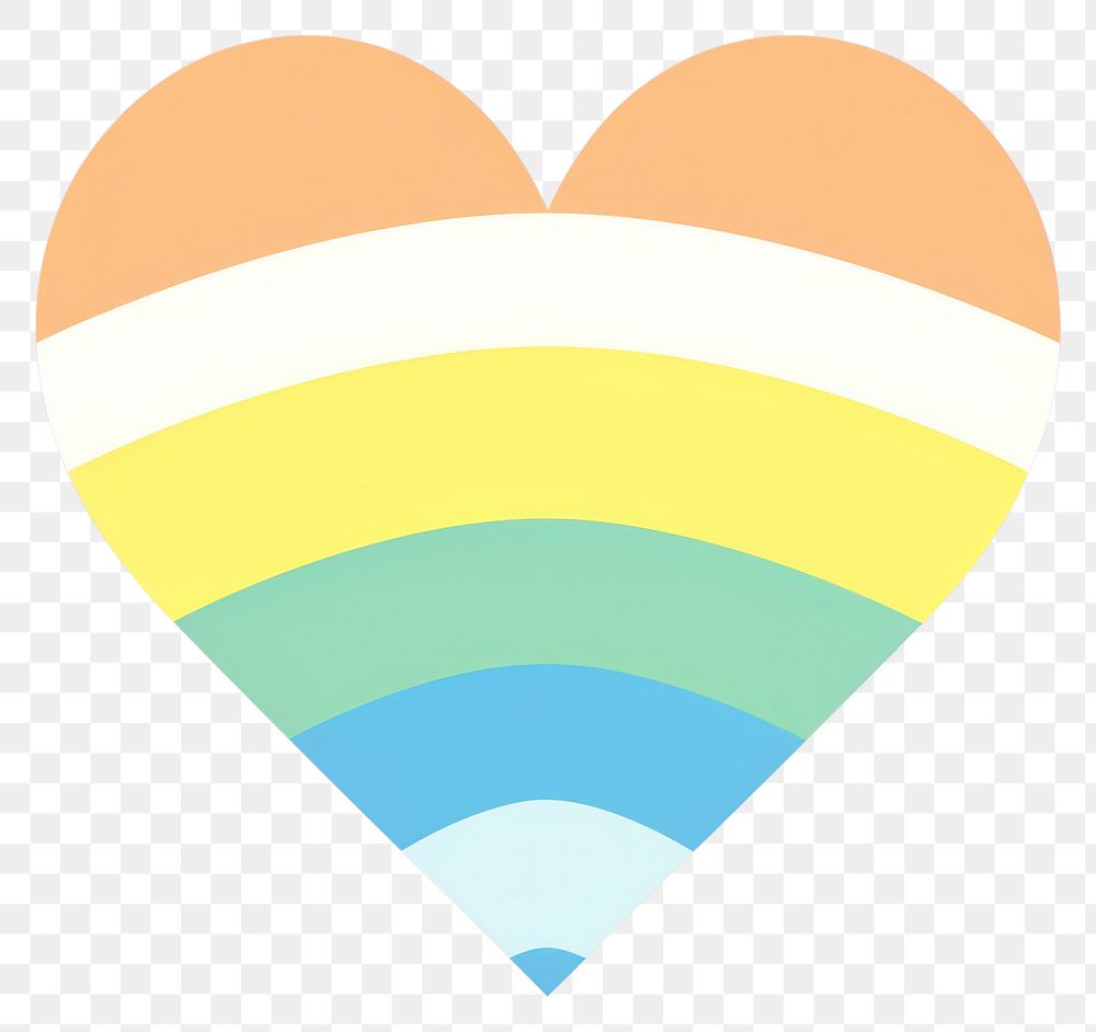 PNG  Abstract rainbow heart balloon transportation creativity. AI generated Image by rawpixel.