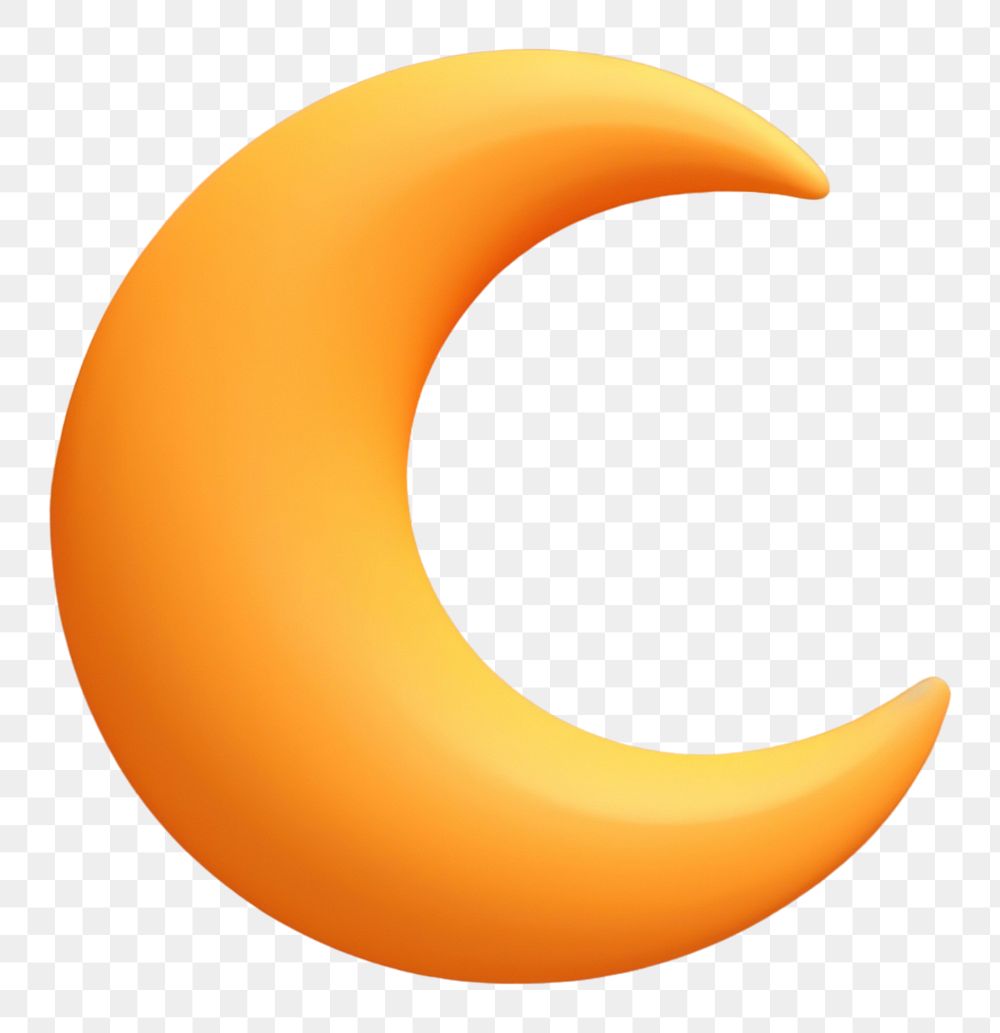 PNG Crescent moon produce circle yellow. AI generated Image by rawpixel.