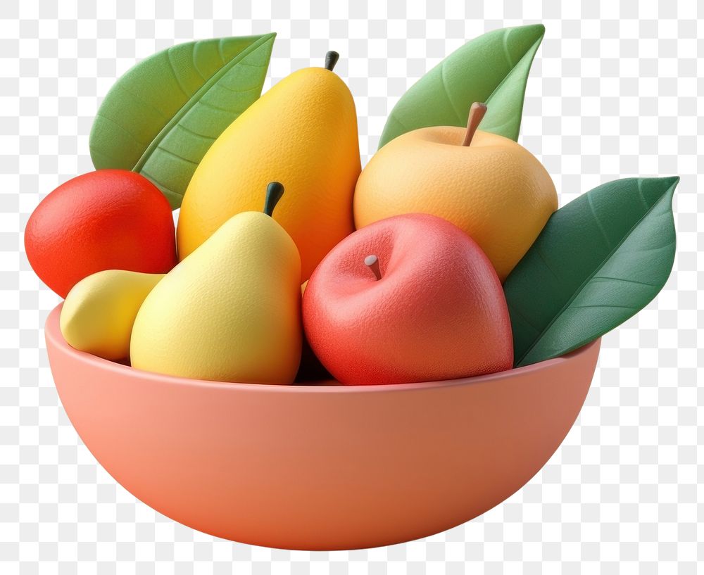 PNG Fruit in a bowl apple plant food. AI generated Image by rawpixel.