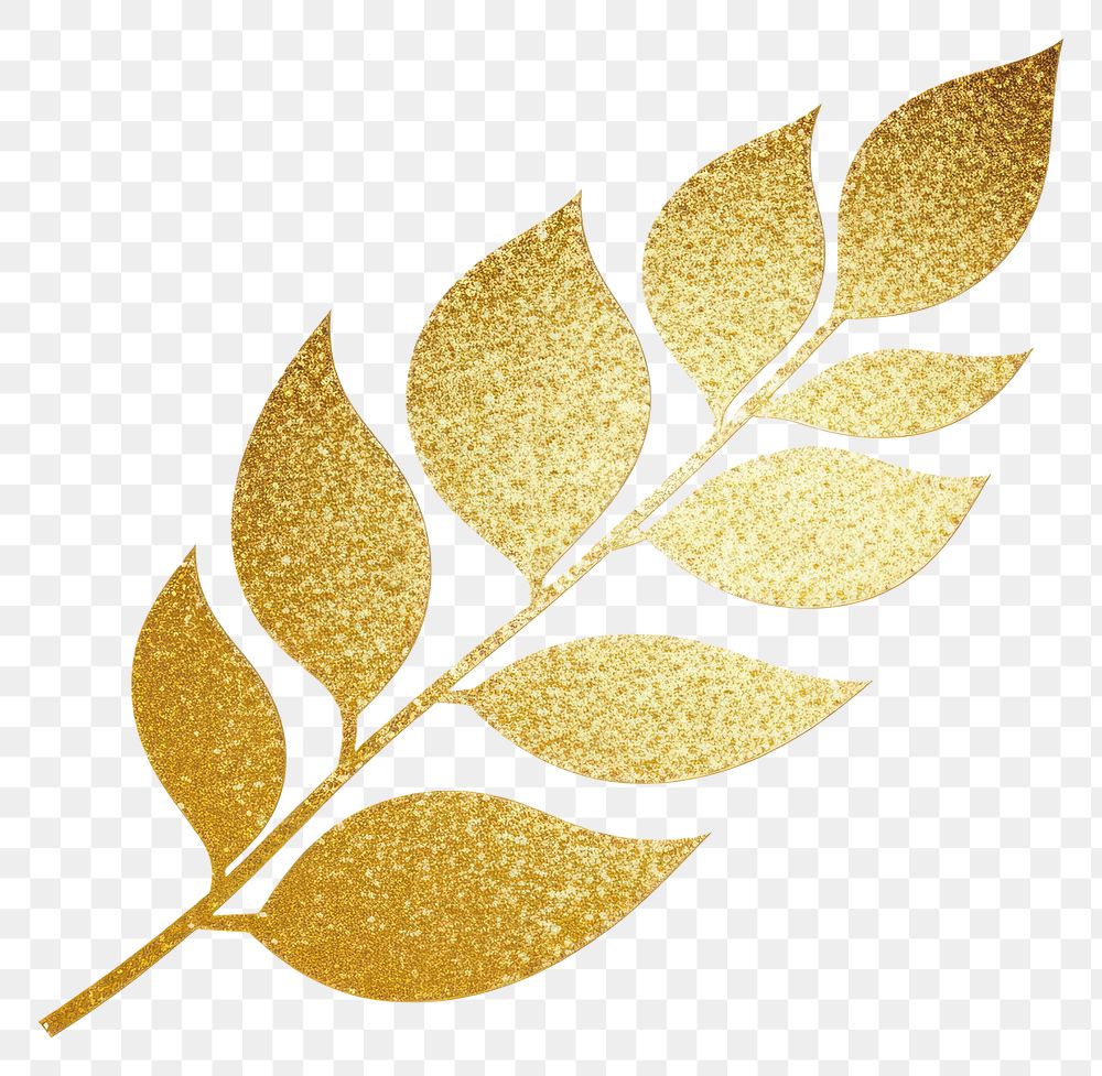 PNG Leaf pattern plant gold. AI generated Image by rawpixel.