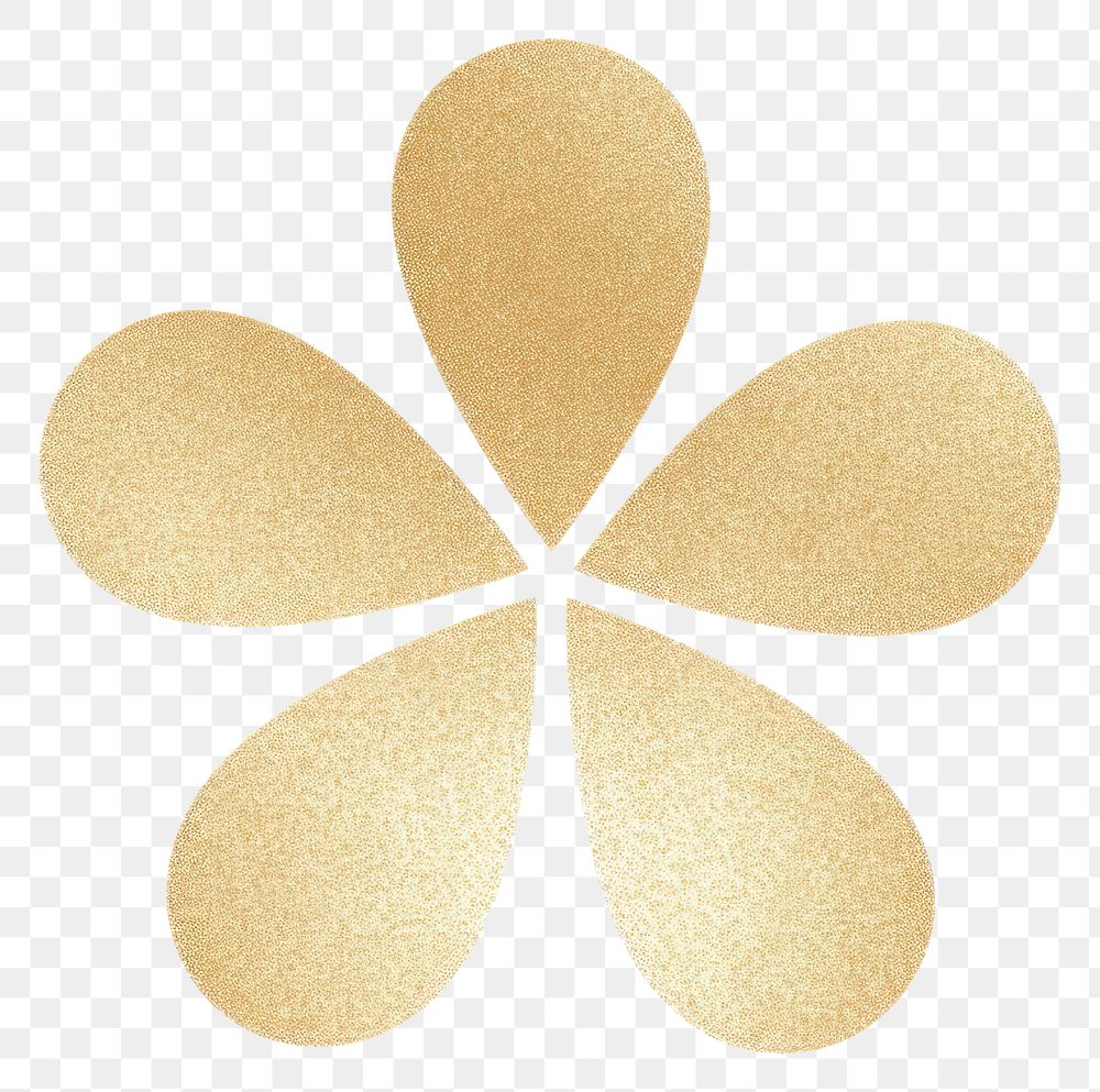 PNG Simple flower icon shape gold white background. AI generated Image by rawpixel.
